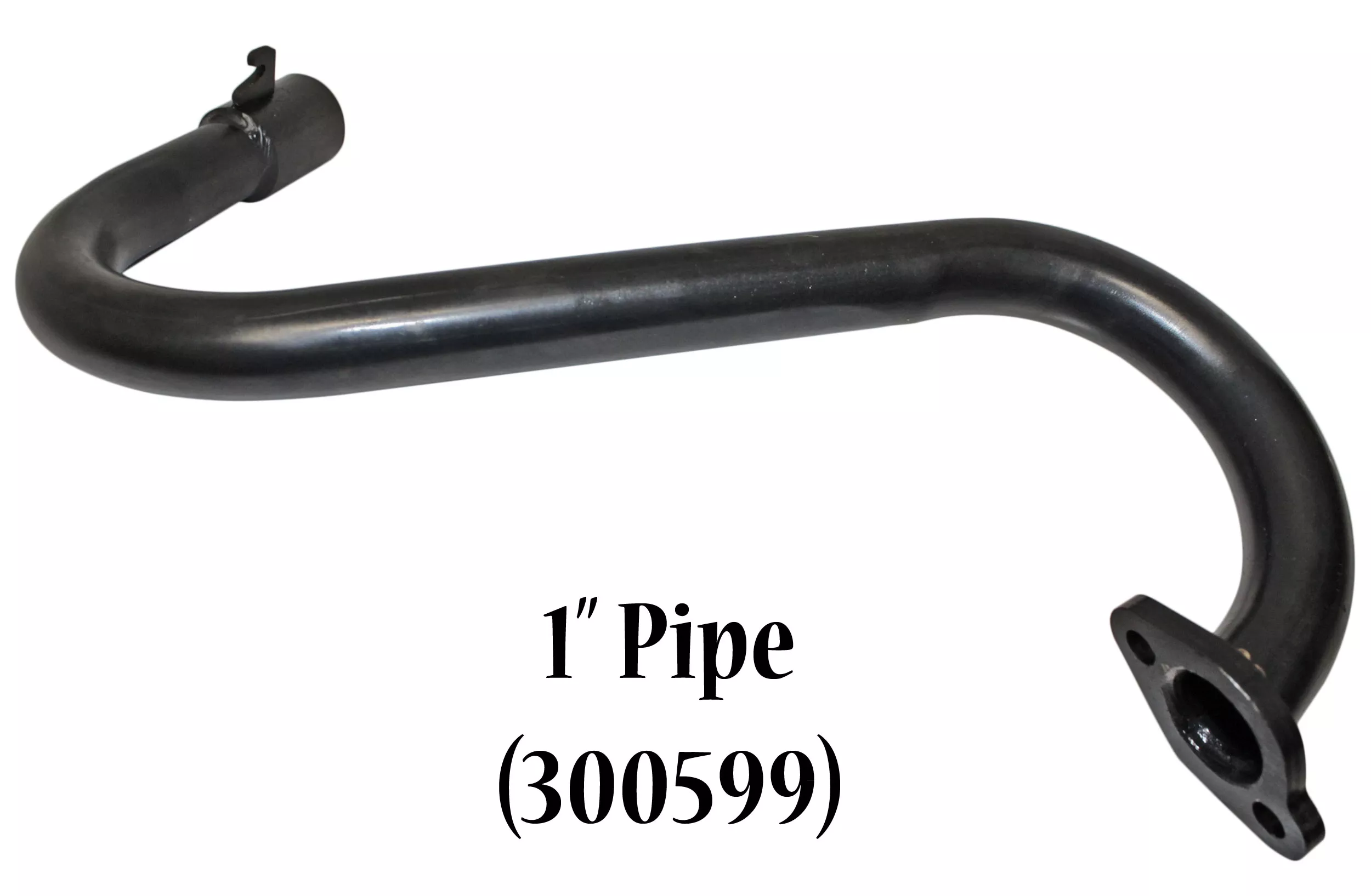 “S” Exhaust Header Pipe with Threaded End For 6.5 HP Clone | Honda GX160 or GX200 Engine