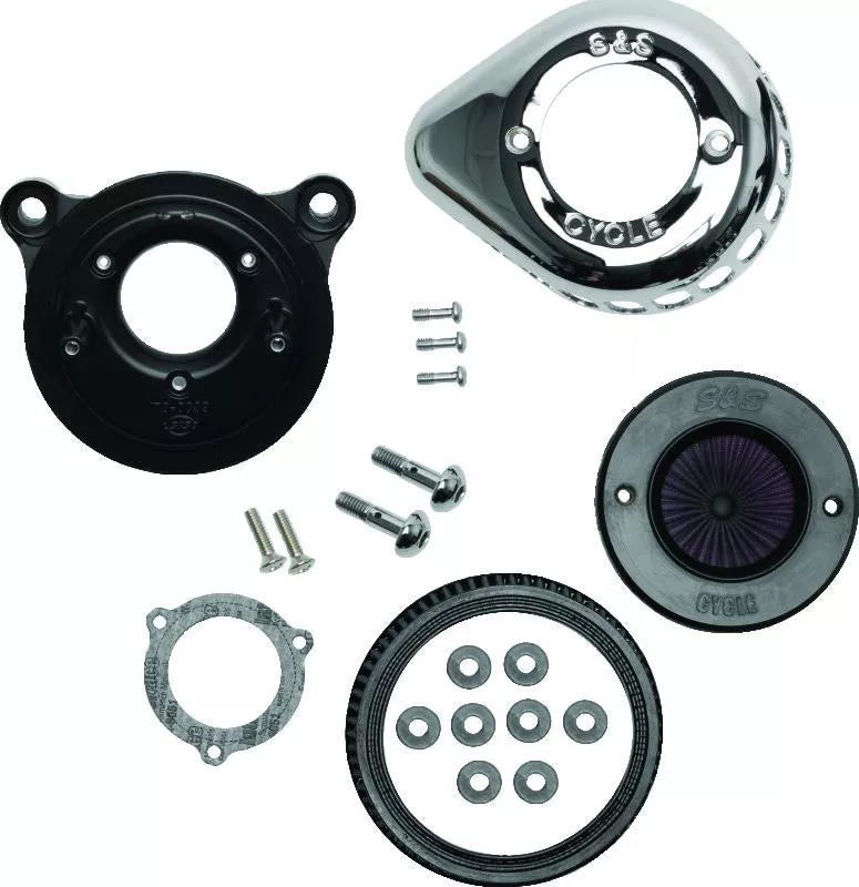 S&S Cycle 01-17 BT Stealth Air Stinger Kit w/ Chrome Teardrop