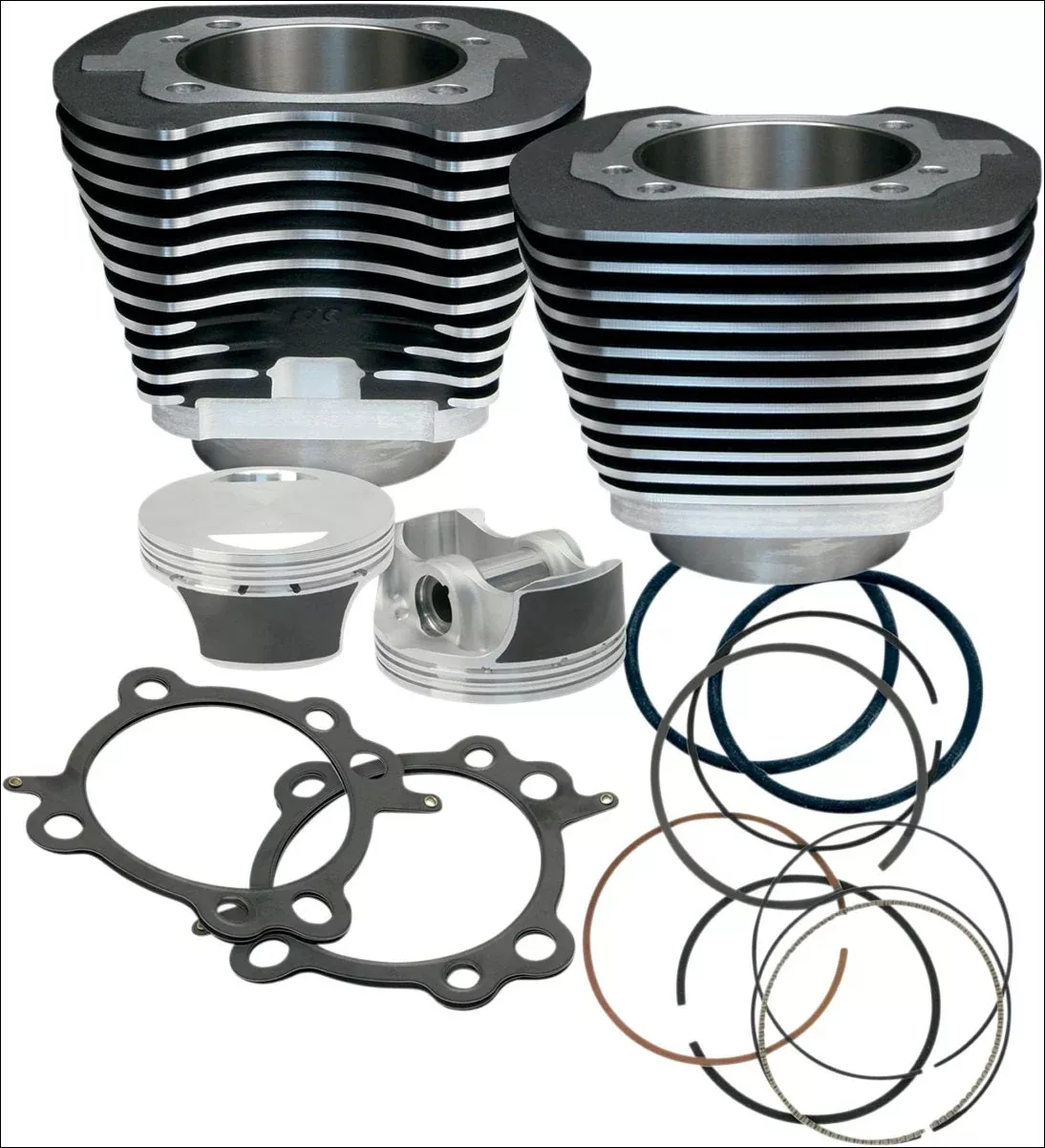 S&S Cycle 106" CI Big Bore Cylinder Kit Black 10:1 Compression 07-16 Harley