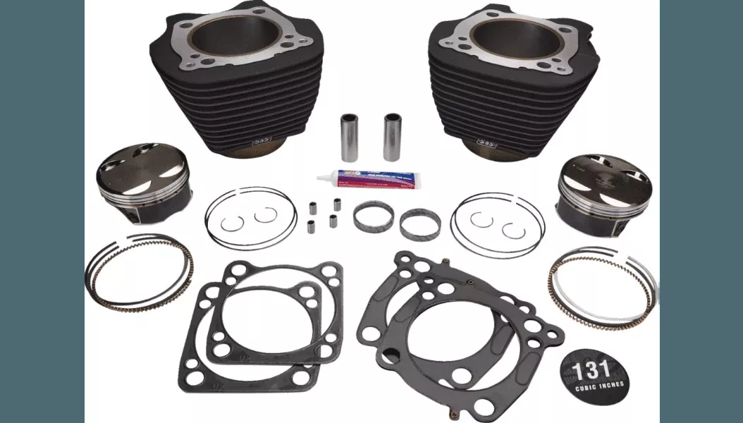 S&S Cycle 131" Hot Set Up Engine Performance Kit 4-5/8" Stroke for '18-25 Harley Davidson Softail Models - Wrinkle Black w/Highlight