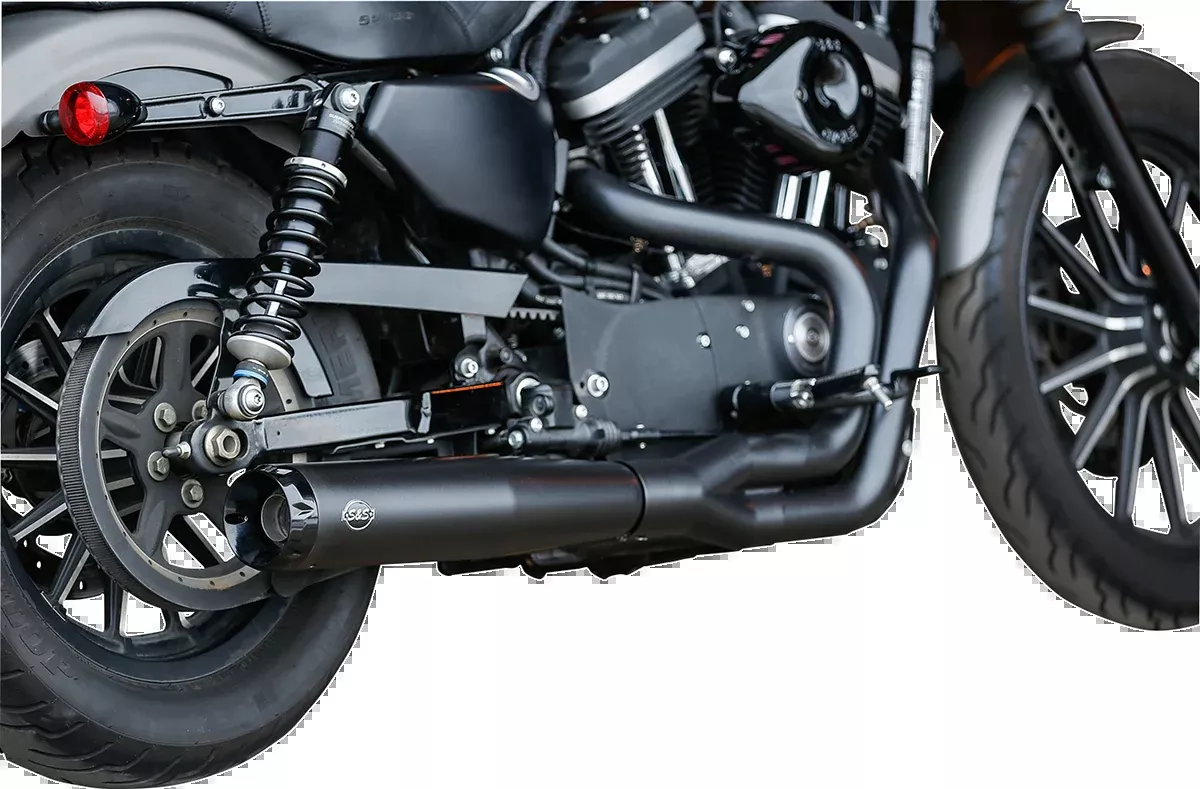 S&S CYCLE 2:1 Exhaust for '07-'13 XL - Black - 550-0951