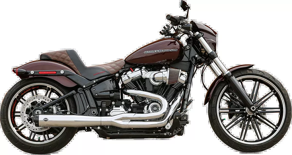 S&S CYCLE 50-State SuperStreet 2:1Exhaust for M8 Softail - Chrome - 550-0847B