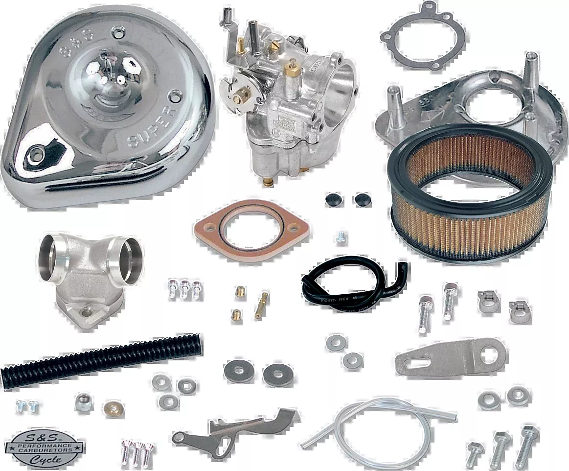 S&S CYCLE Super E Carburetor Kit with Manifold for Harley Sportster 11-0470