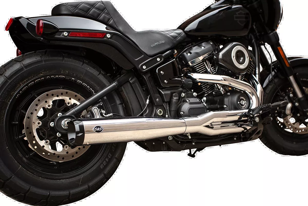 S&S CYCLE Super Street 2:1 Exhaust System - M8 Softail - Chrome - 550-0790