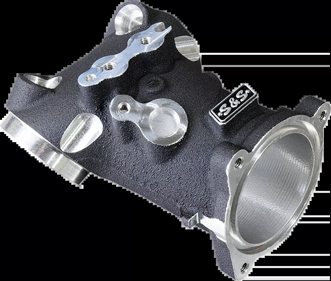 S&S Performance Black 55mm CNC Ported Manifold for 2017-2025 Harley Davidson M8