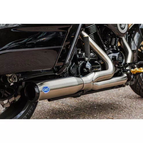 S&S Qualifier 2-1 50-State Exhaust for 2017-2024 Harley Touring - Stainless