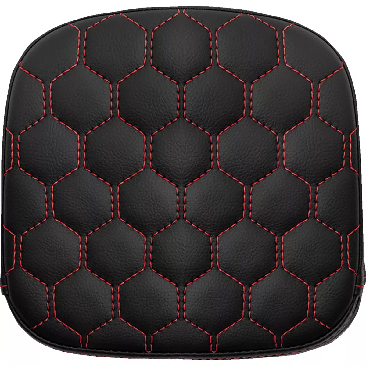 SADDLEMEN 0822-0573 040749RED Honeycomb Sissy Bar Pad – Red Stitching
