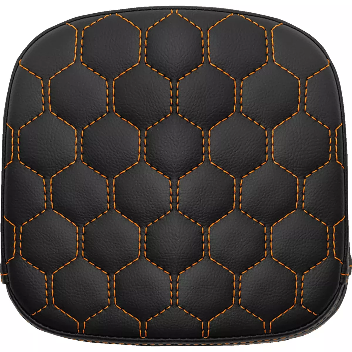 SADDLEMEN 0822-0575 040749ORA Honeycomb Sissy Bar Pad – Orange Stitching