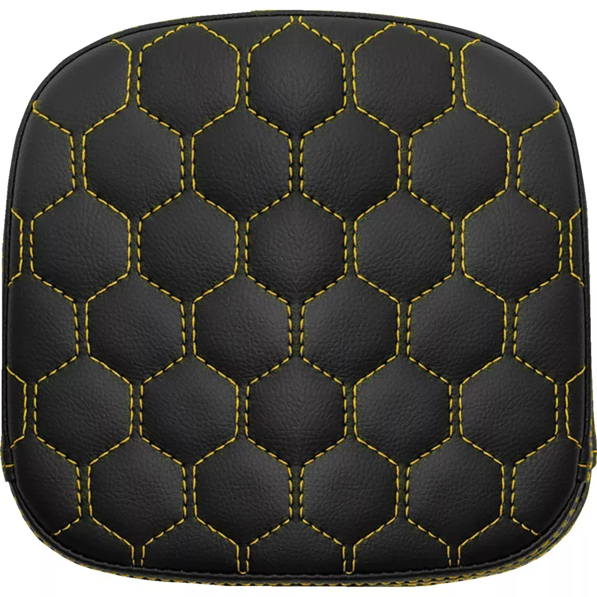 SADDLEMEN 0822-0576 040749GOL Honeycomb Sissy Bar Pad – Gold Stitching