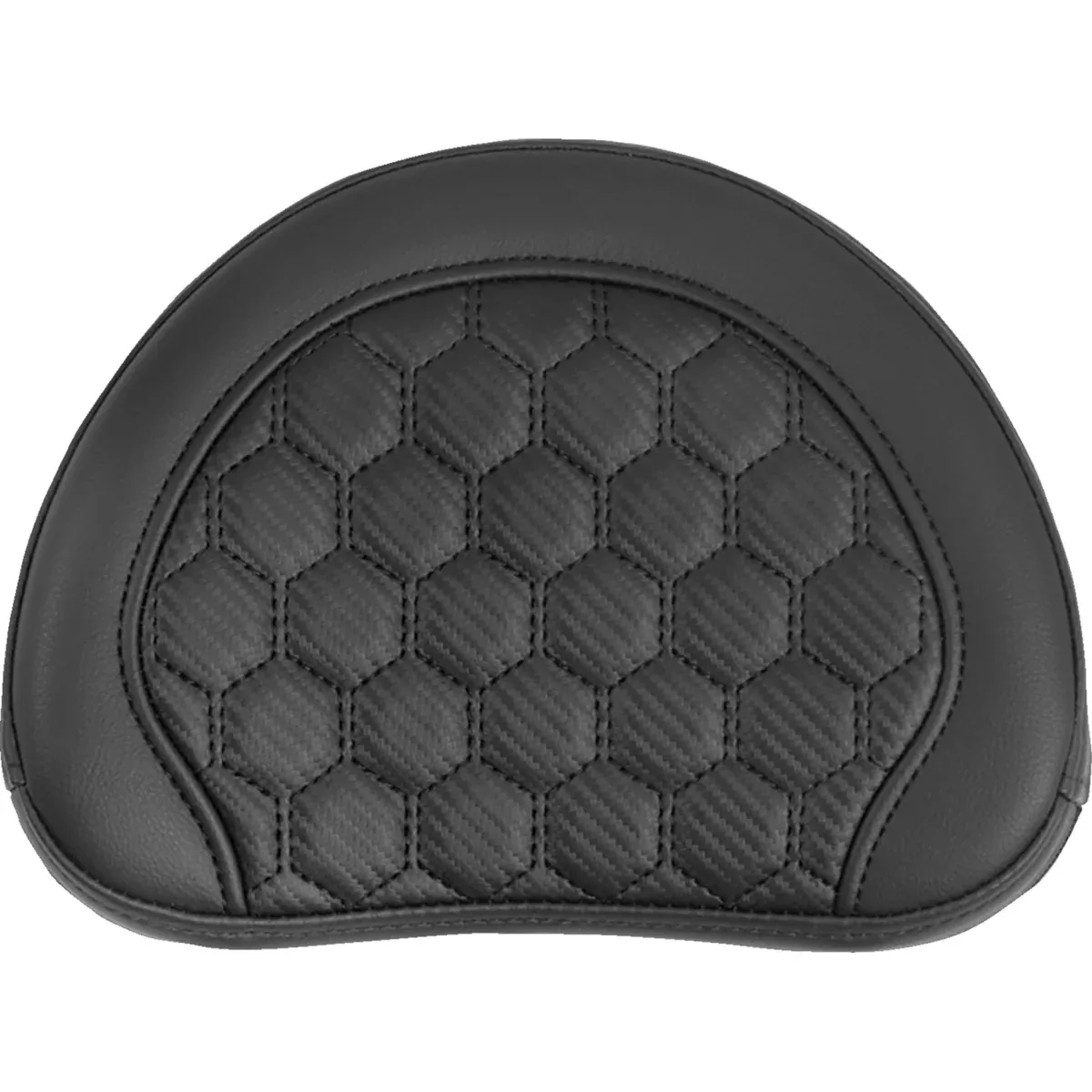 SADDLEMEN 0822-0577 051349 RoadSofa™ Sissy Bar Pad – Honeycomb – Black Stitching