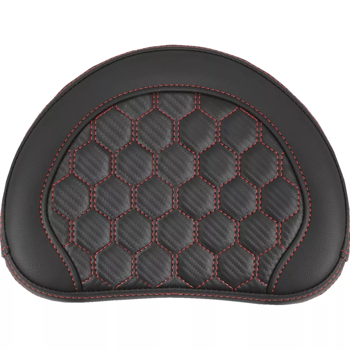 SADDLEMEN 0822-0578 051349RED RoadSofa™ Sissy Bar Pad – Honeycomb – Red Stitching
