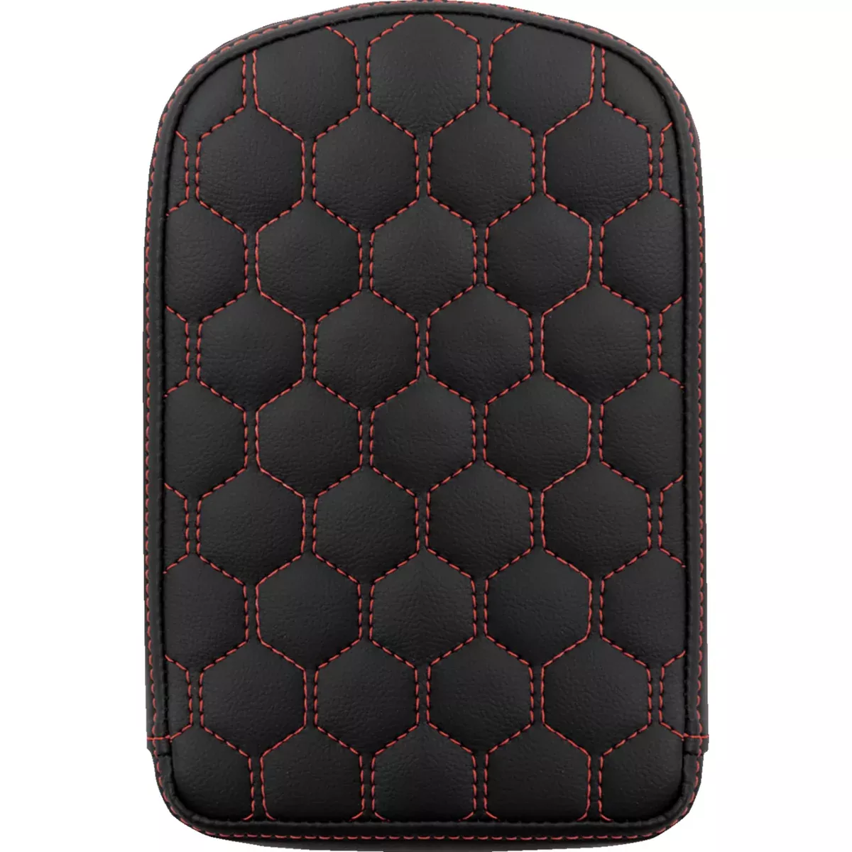 SADDLEMEN 0822-0588 041149RED RoadSofa™ Honeycomb Sissy Bar Pad – Red Stitching