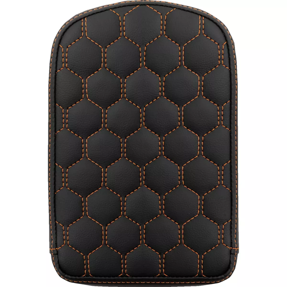 SADDLEMEN 0822-0590 041149ORA RoadSofa™ Honeycomb Sissy Bar Pad – Orange Stitching