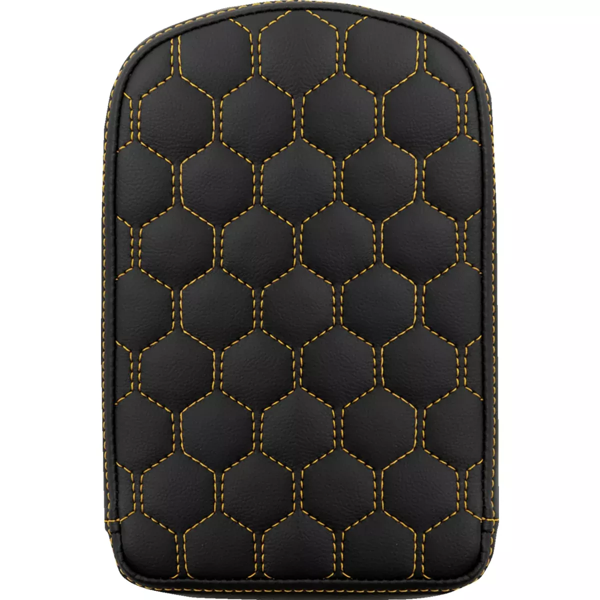 SADDLEMEN 0822-0591 041149GOL RoadSofa™ Honeycomb Sissy Bar Pad – Gold Stitching