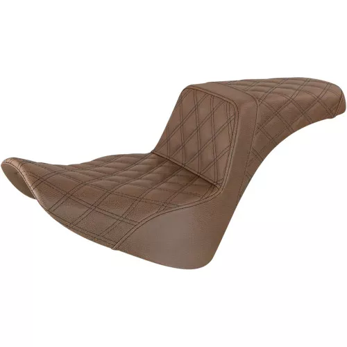 Saddlemen Brown Full LS Step Up Seat for 2018-2024 Harley FLDE/FLHC/FLSL