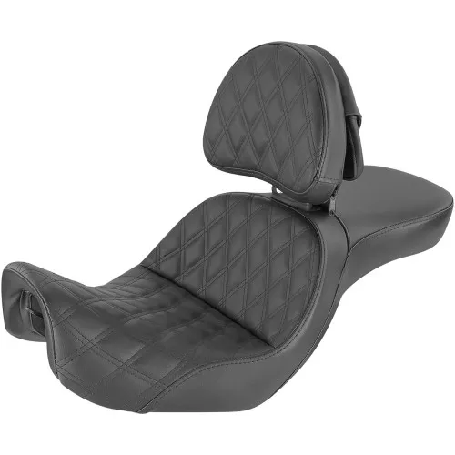 Saddlemen Explorer LS Touring Seat with Driver Backrest for 2006-2017 Harley Dyna