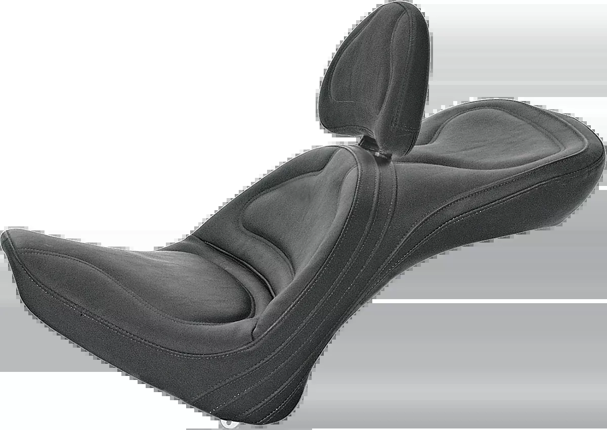 SADDLEMEN Explorer™ Seat with Backrest – Black, Part 8152JS for FL/FX ’00-’06