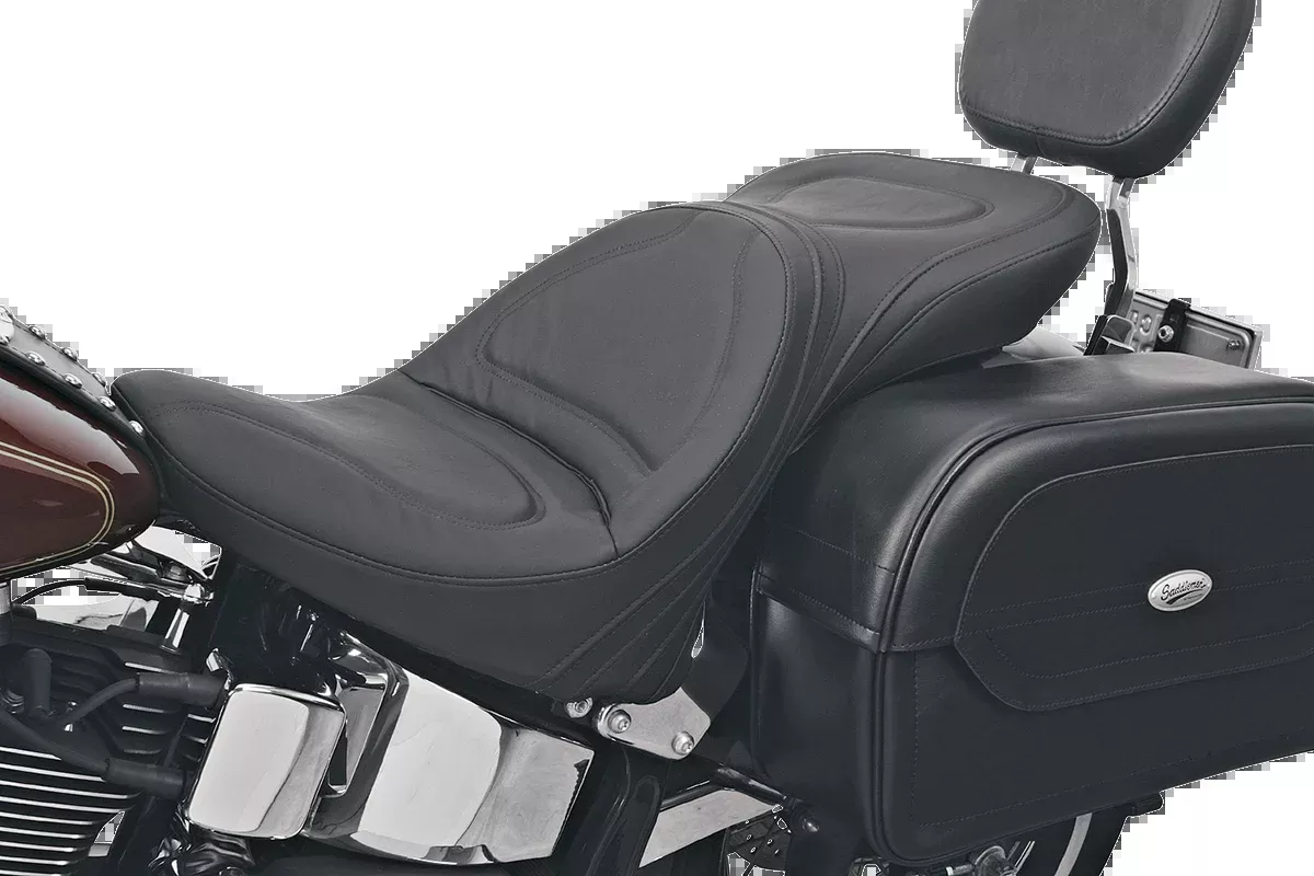 SADDLEMEN Explorer™ Seat Without Backrest for FL/FX 2000-2006, Black – Part 8150JS