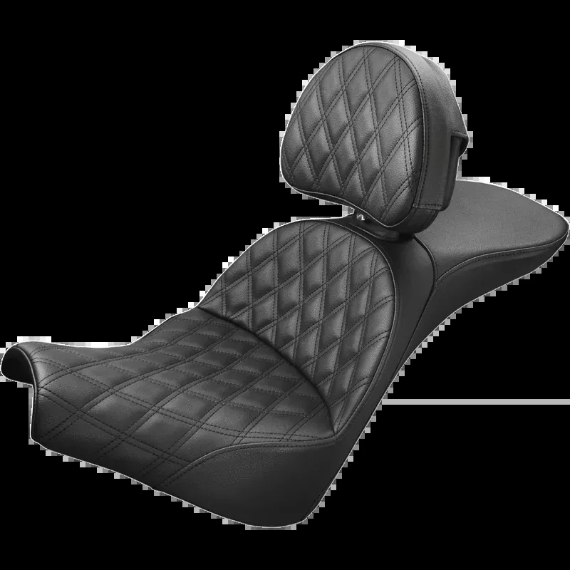SADDLEMEN EXPLORERBLACK L/S SEAT WITH BACKREST HARLEY 18+FXBB/FXST