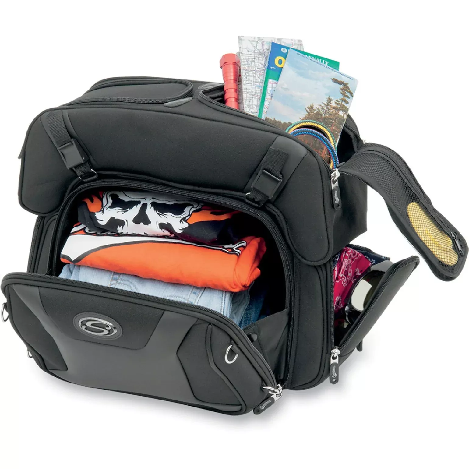 Saddlemen FTB2500 Sport Sissy Bar and Combo Bag