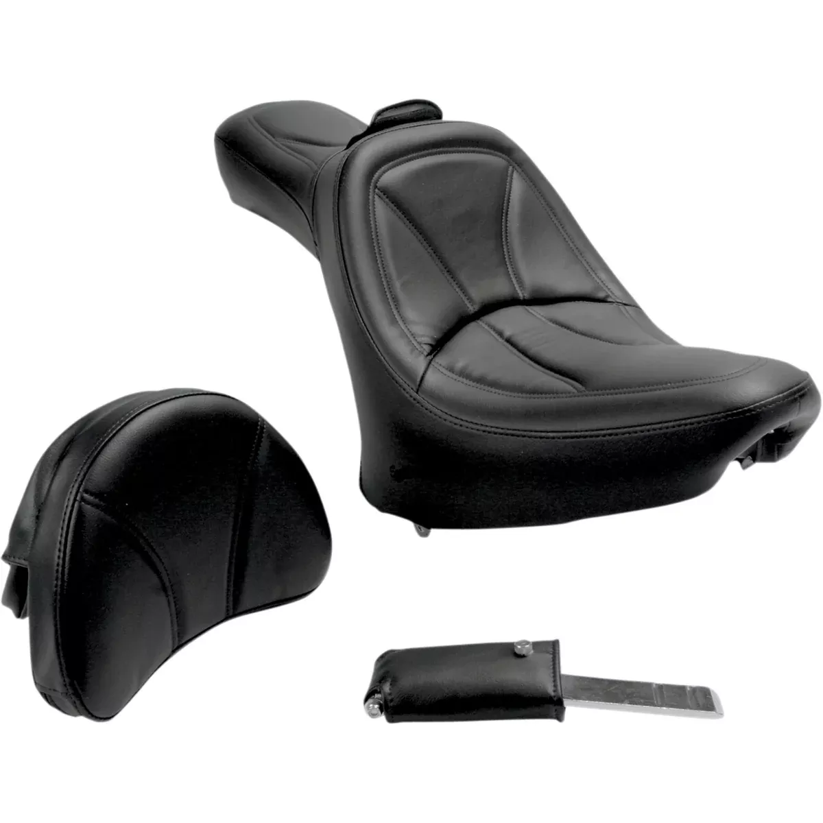 Saddlemen King 2-Up Seat With Backrest FL FX For Harley Softail 2000-2006