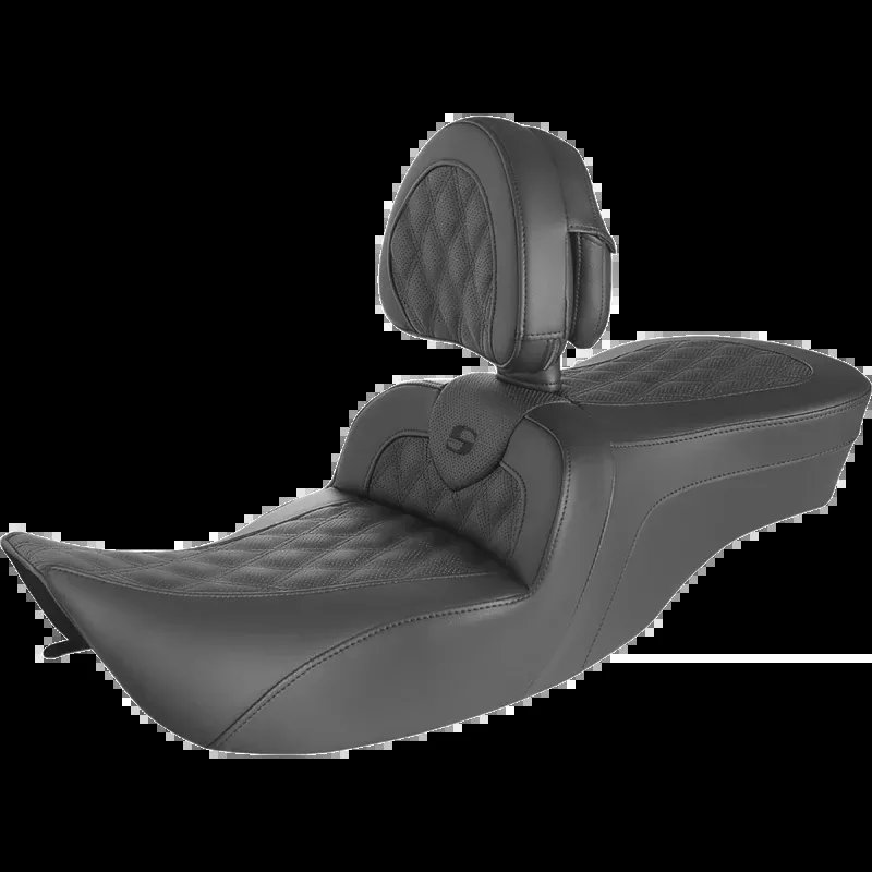 SADDLEMEN ROAD SOFA L/S SEAT WITH BACKREST HARLEY BAGGERS 97-07