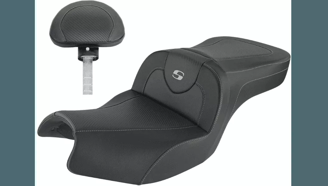 Saddlemen Roadsofa CF Seat with Driver's Backrest for '20-23 Indian Challenger/Pursuit Models