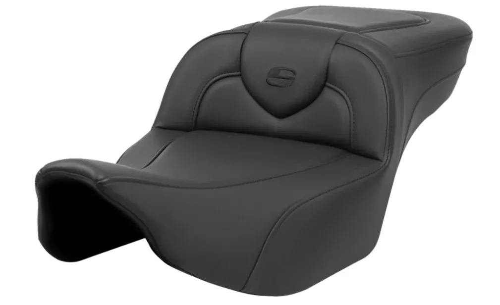 Saddlemen Roadsofa Extended Reach Seat Black Stitch Without Backrest - 823-07-188 For Harley Touring 2023-2026