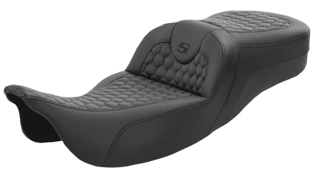 Saddlemen Roadsofa Extended Reach Seat Honeycomb - 808-07B-190 For Harley Touring 2008-2025