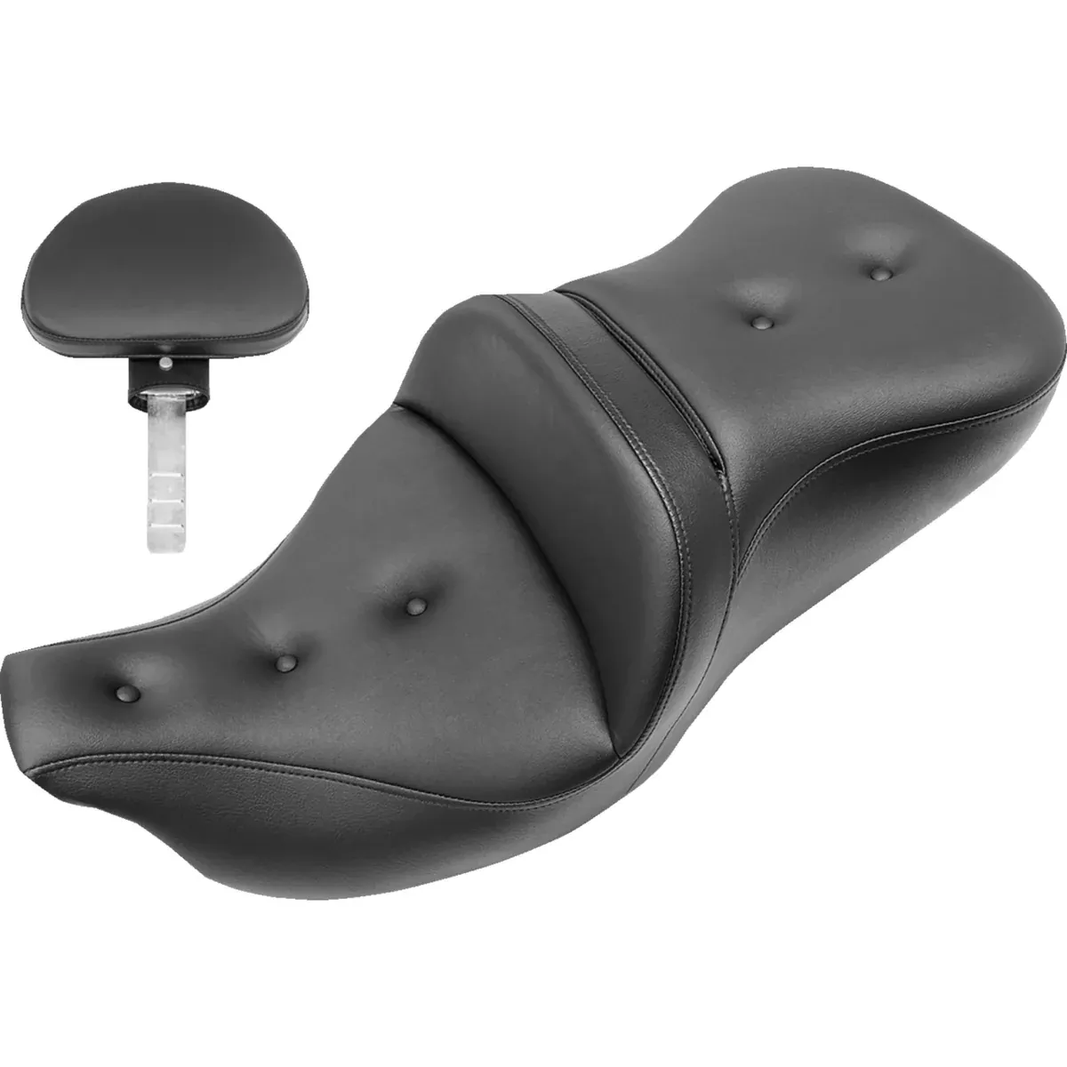 Saddlemen Roadsofa Extended Reach Seat Pillow Top Backrest - 808-07B-183BR For Harley Touring 2008-2025