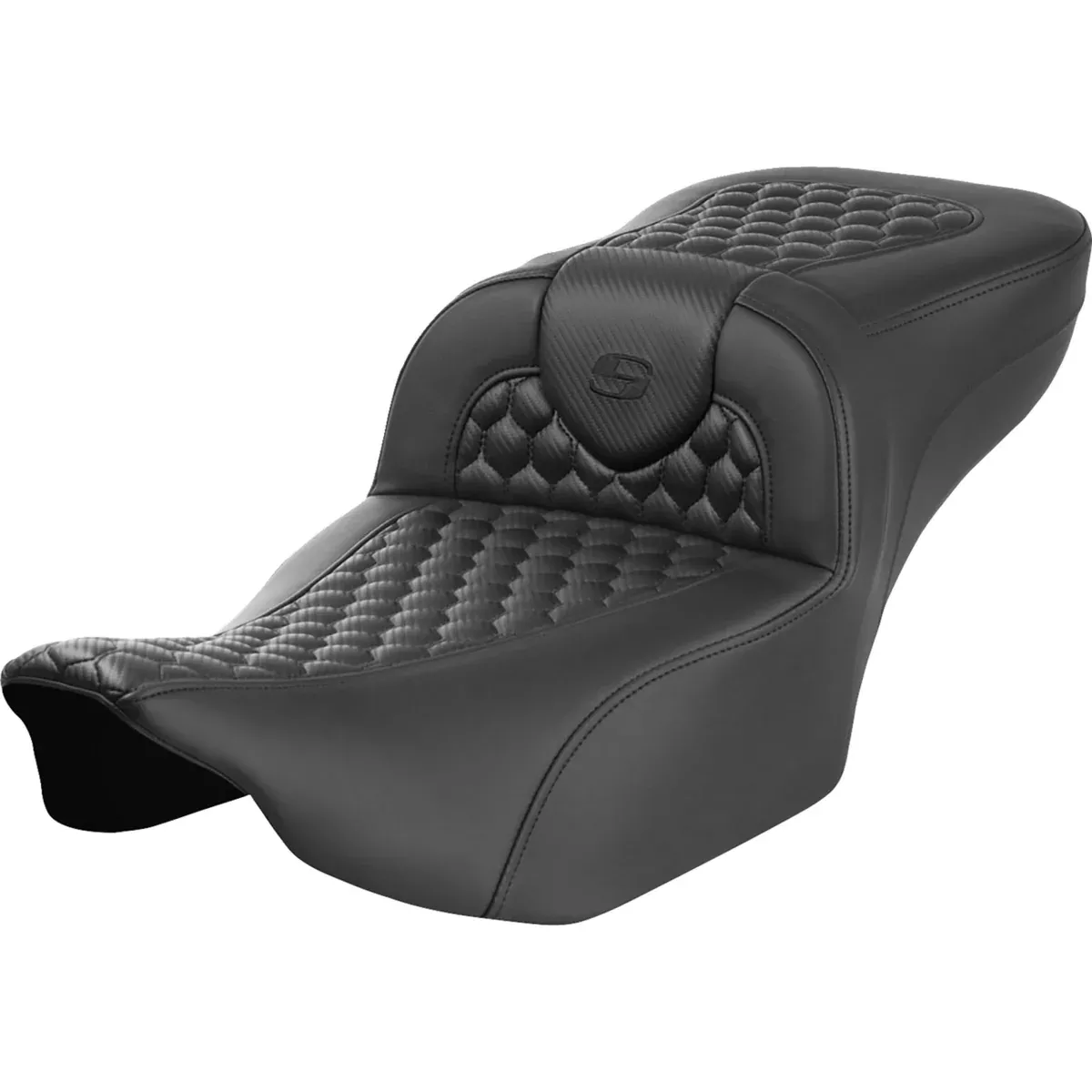 Saddlemen Roadsofa Extended Reach Seat Without Backrest Honeycomb - 823-07-19000 For Harley Touring 2023-2026