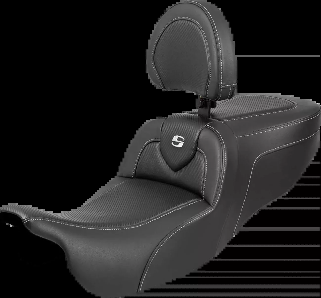Saddlemen Roadsofa Seat - with Backrest - Carbon Fiber - FLRT/FLTRT '15-'25 - 815-07-185BR