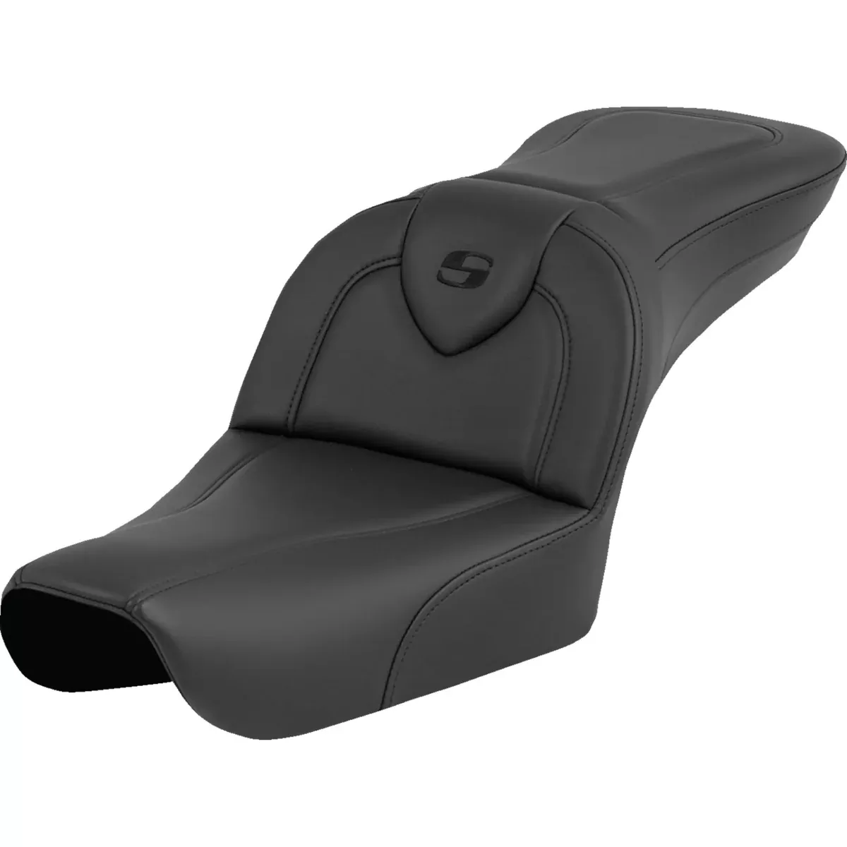 Saddlemen Roadsofa Standard Reach Seat Black Without Driver Backrest - 804-05-187 For Harley Dyna Wide Glide 2004-2005