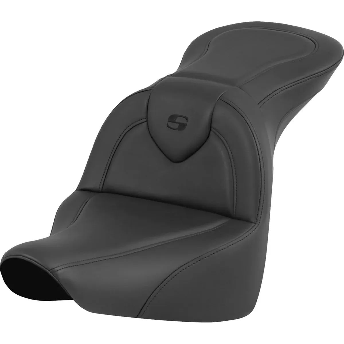 Saddlemen Roadsofa Standard Reach Seat Black Without Driver Backrest Flfb Fxbr - 818-27-187 For Harley Softail 2018-2026