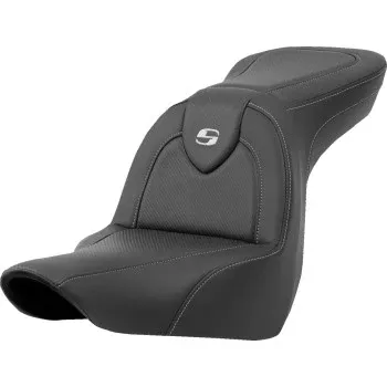 Saddlemen Roadsofa Standard Reach Seat Carbon Fiber Without Backrest - 818-29-185 For Harley Softail 2018-2026