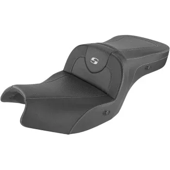 Saddlemen Roadsofa Standard Reach Seat Heated Carbon Fiber Without Backrest Black - I20-06-185HCT For Indian 2020-2026