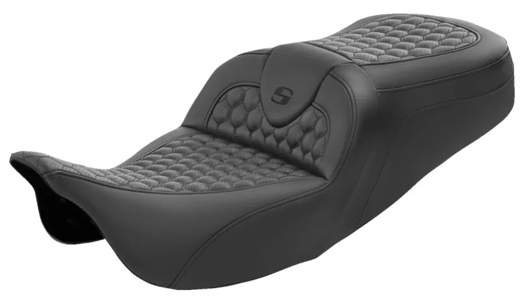 Saddlemen Roadsofa Standard Reach Seat Honeycomb Without Backrest - 808-07B-189 For Harley Touring 2008-2025