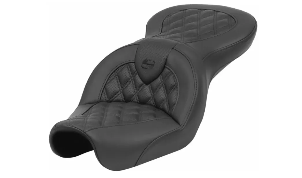 Saddlemen Roadsofa Standard Reach Seat Lattice Stitch Without Backrest - 804-04-182 For Harley Dyna 2004-2005