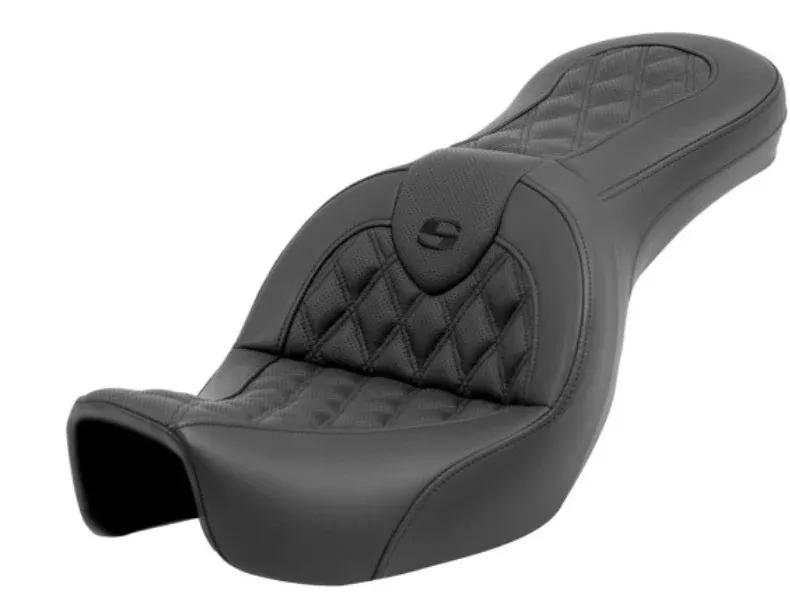 Saddlemen Roadsofa Standard Reach Seat Lattice Stitch Without Backrest - 806-04-182 For Harley Dyna 2006-2017