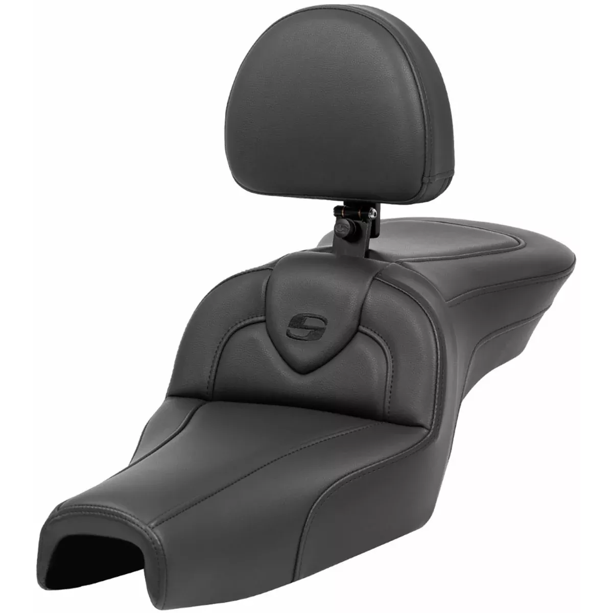 Saddlemen Roadsofa Standard Reach Seat With Backrest Black – 807-03-187BR For Harley Sportster 2004-2020 (4.5G Tank)