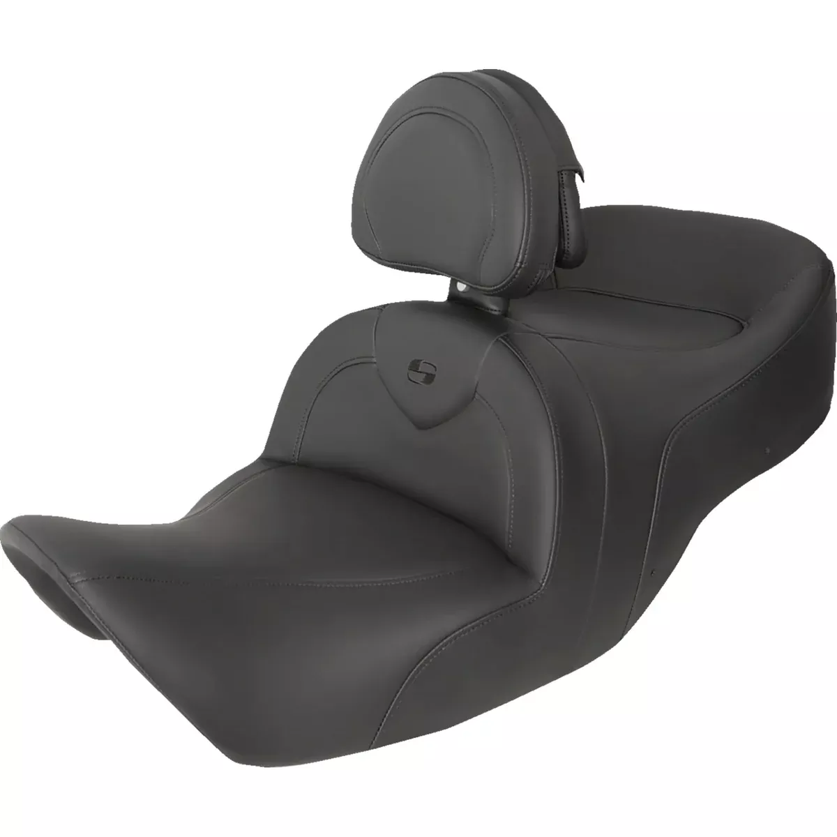 Saddlemen Roadsofa Standard Reach Seat With Backrest Black With Black Stitching Challenger Pursuit – I20-06-187BR For Indian 2020-2026
