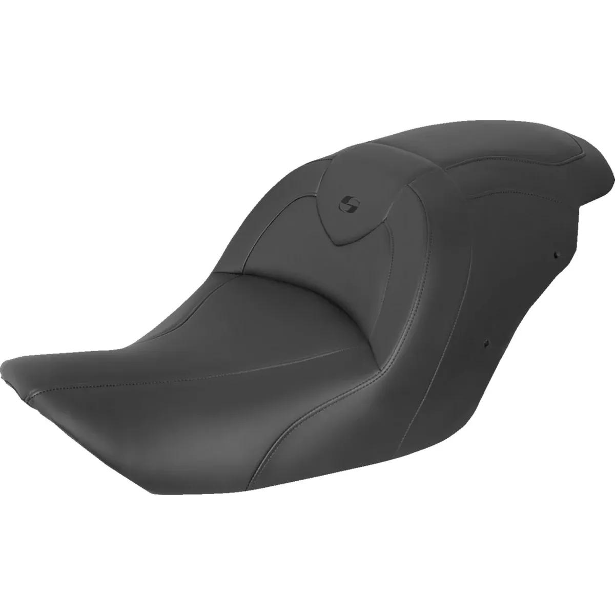 Saddlemen Roadsofa Standard Reach Seat Without Backrest Black With Black Stitching - 808-07B-187T For Harley Touring 2008-2025