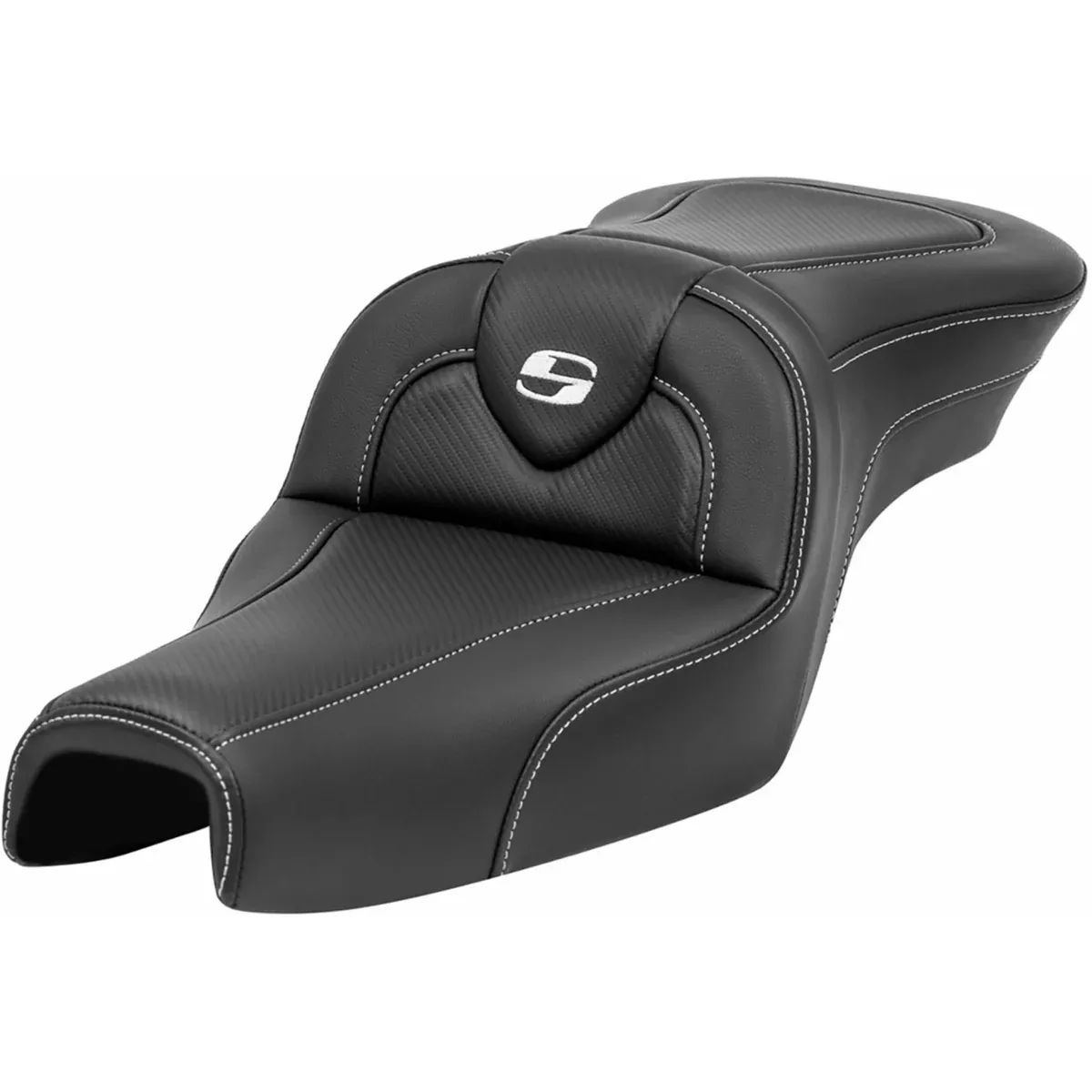 Saddlemen Roadsofa Standard Reach Seat Without Backrest Carbon Fiber – 807-03-185 For Harley Sportster 2004-2020 (4.5G Tank)
