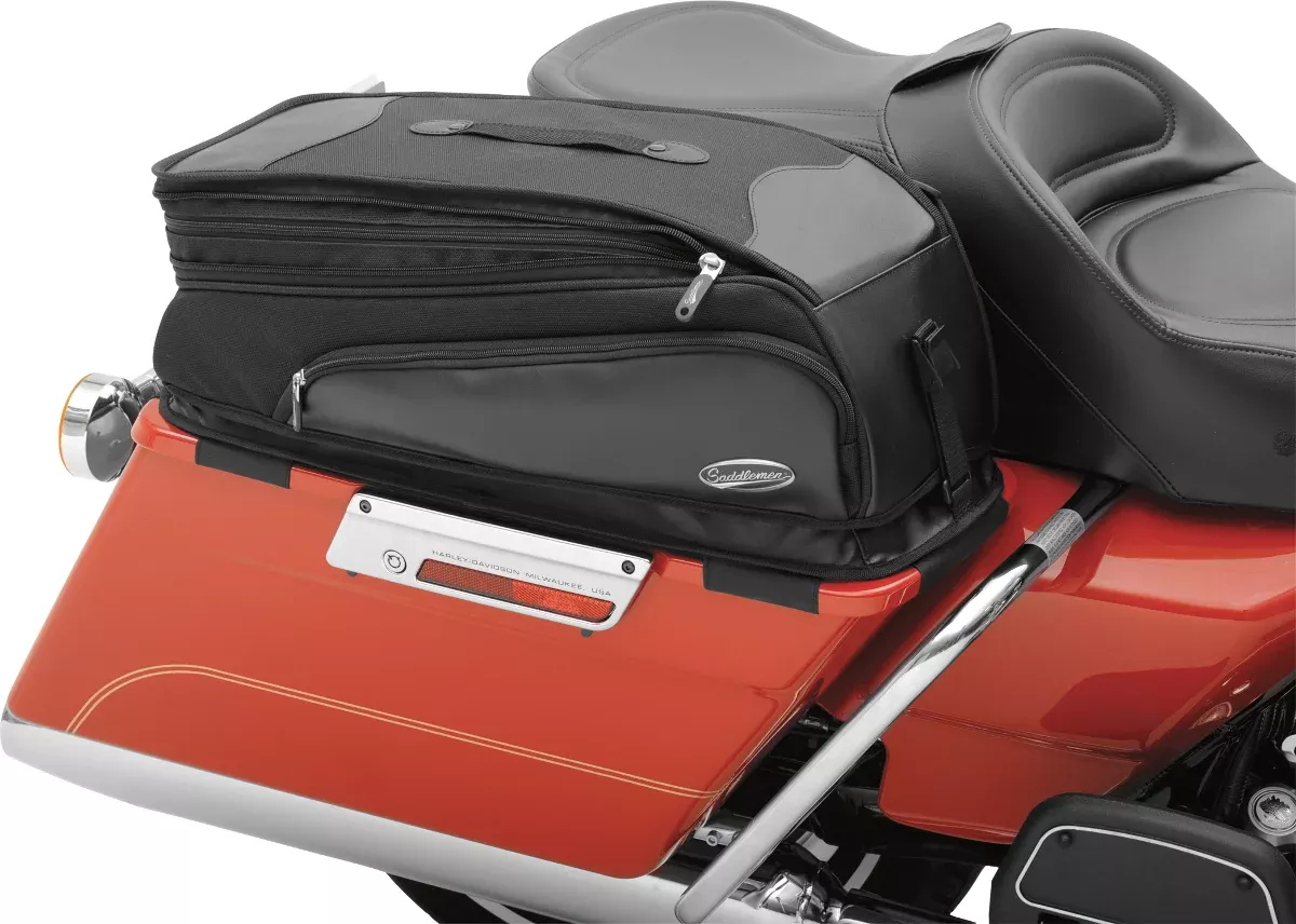 SADDLEMEN Saddlebag Lid Cover with Storage Bags 3501-0454 for Bagger Motorcycles