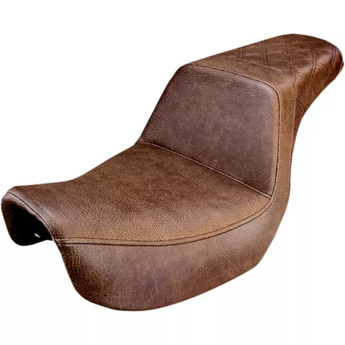 Saddlemen Step Up Rear LS Seat for 2006-2017 Harley Dyna - Brown