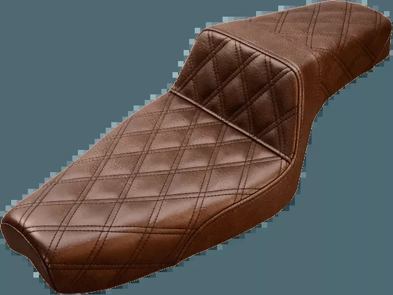 Saddlemen Step Up Seat for '04-09 Harley-Davidson Sportster with 4.5 Gallon Tank - Brown Lattice Stitch
