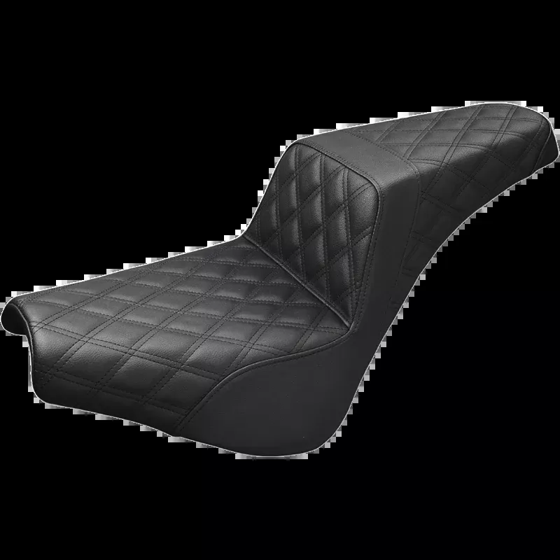 SADDLEMEN STEP UP SEAT BLACK L/S STITCH 18-25 HARLEY SOFTAIL M8 FXBB/FXST
