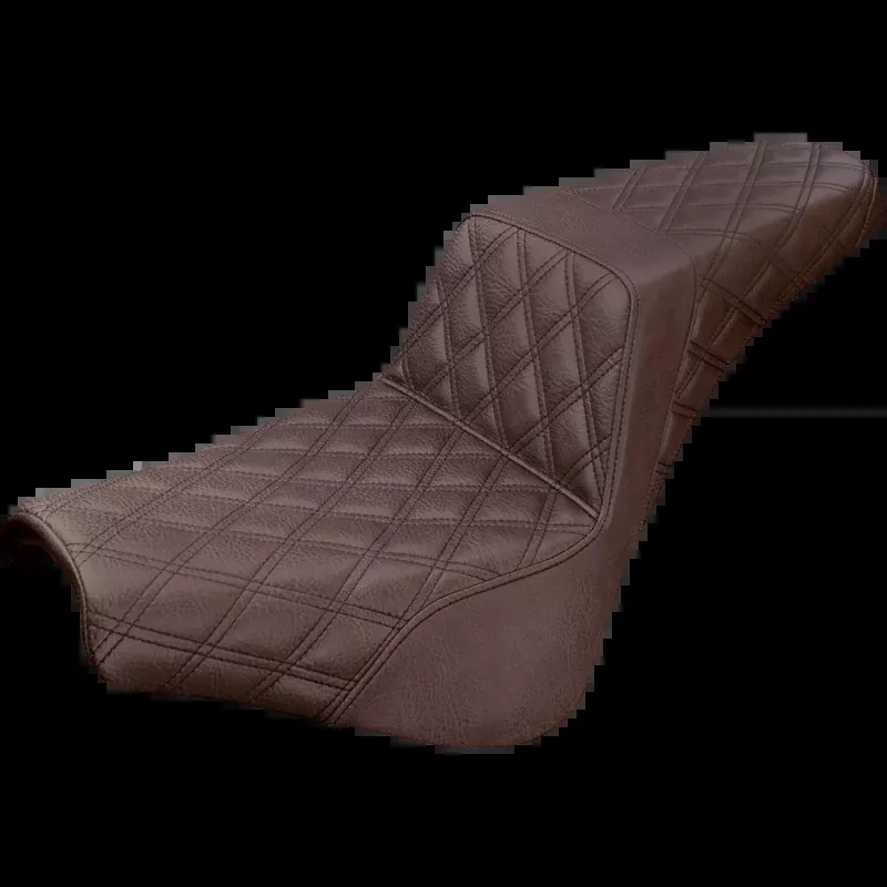SADDLEMEN STEP UP SEAT BROWN L/S STITCH 18-23 HARLEY SOFTAIL M8 FXBB/FXST