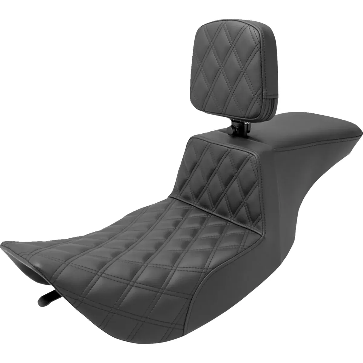 Saddlemen Tour Step-Up Seat Rider Backrest Front Lattice Stitch – 897-06-192BR For Harley Touring 1997-2007
