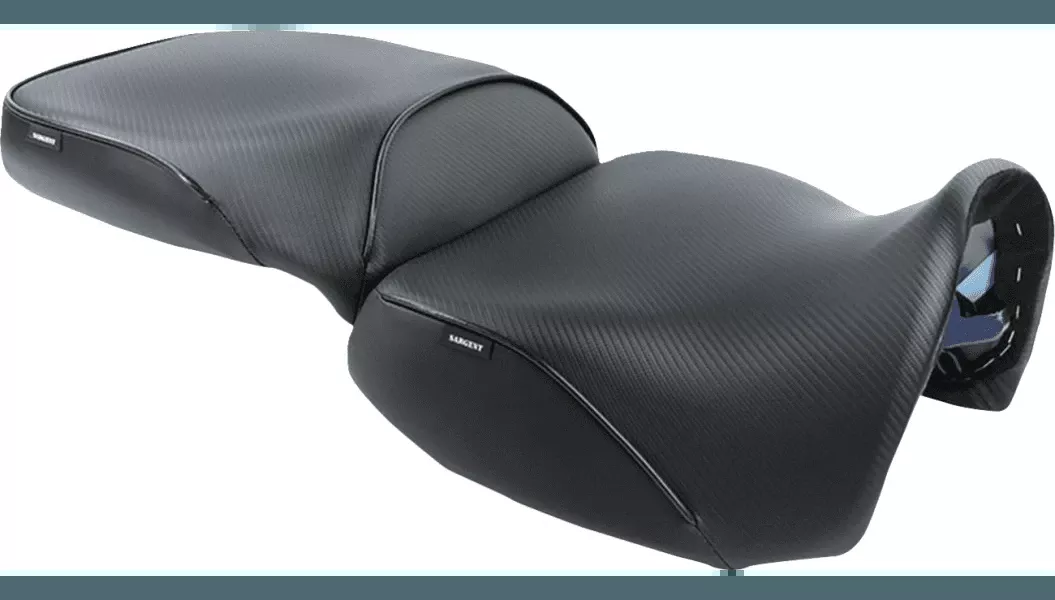 Sargent Two-Piece Standard Seat for '21-Up Harley Davidson Pan America - Black - CarbonFX
